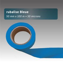 Rubalise plastique unie bleue 50mm*100m
